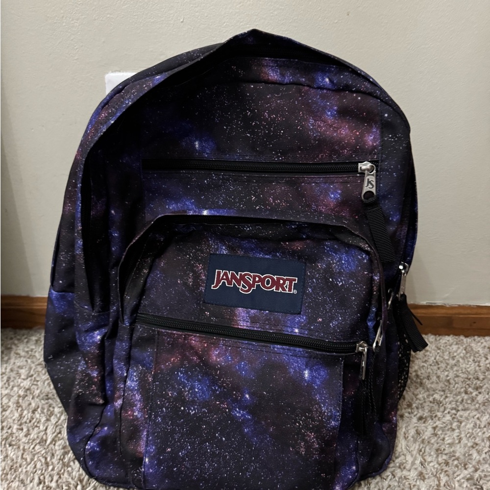 Jansport Black and Purple Backpack with Classic Design